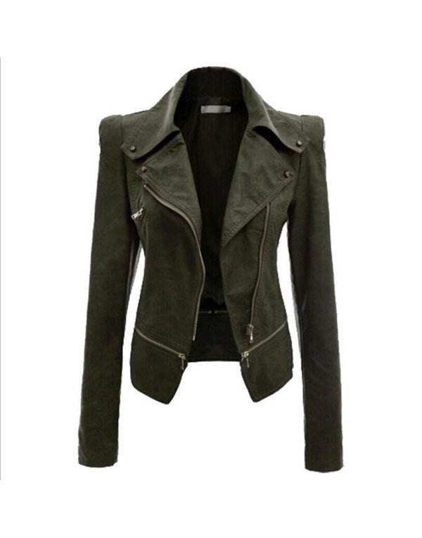 HugMe.fashion Ladies Genuine Leather Jacket For Biker Girl LJK01